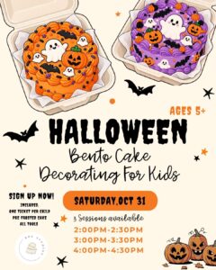Halloween Bento Cake Decorating for Kids 🎃 10/31
