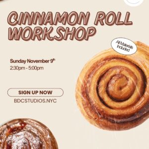 Cinnamon Roll Workshop-Fully booked