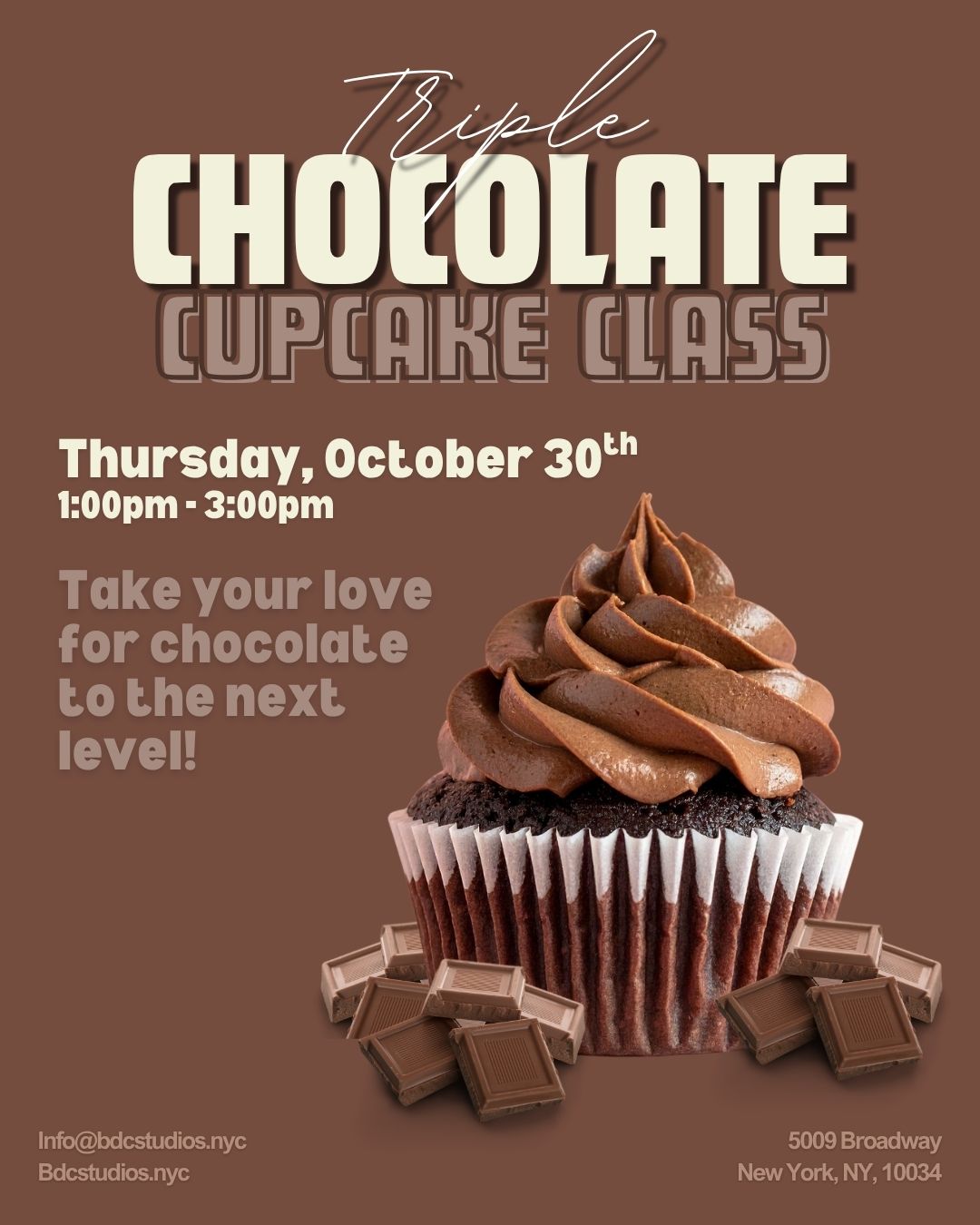 Triple chocolate cupcakes