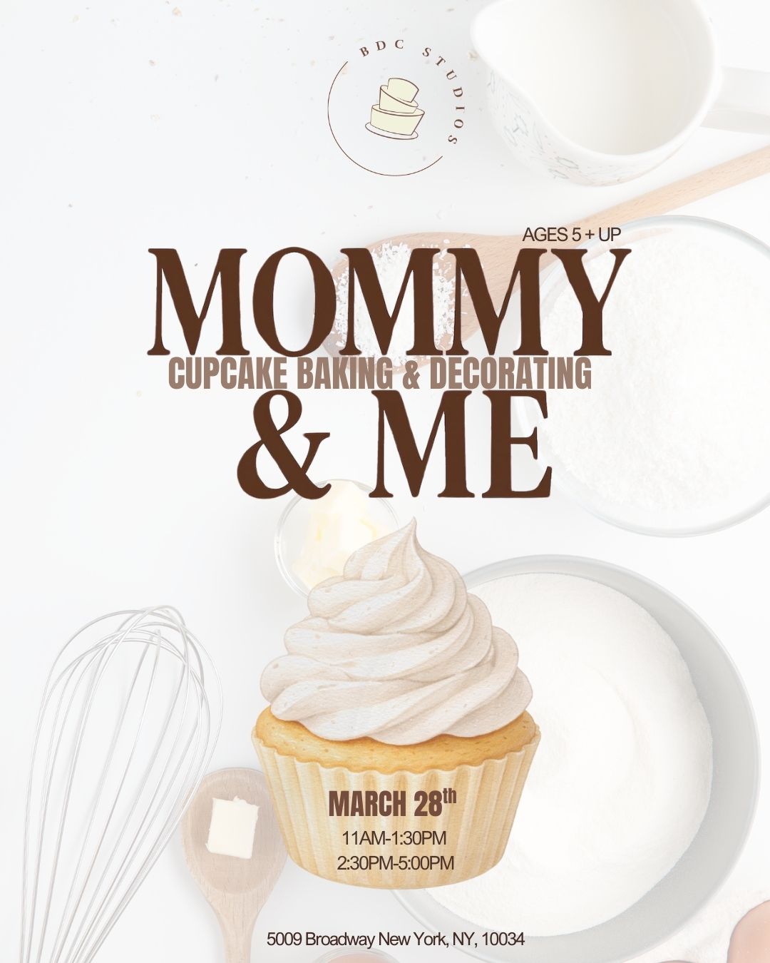 Mommy & Me -Cupcake baking & Decorating 3/28