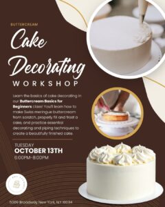 Buttercream basics cake decorating workshop 10/13