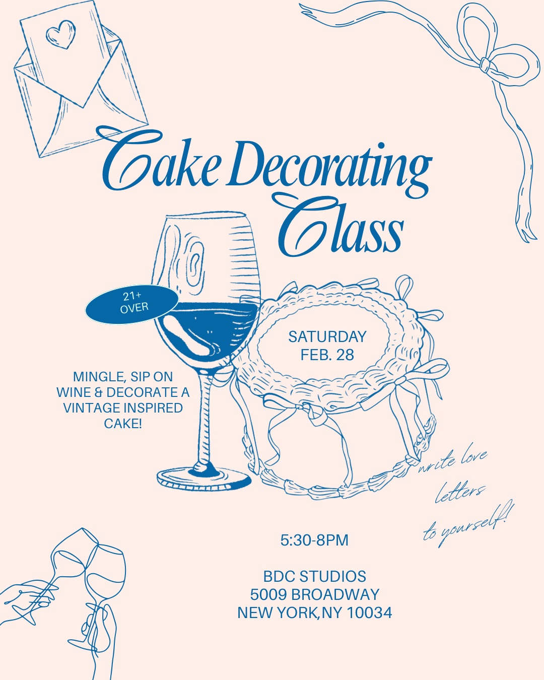 Love letters to yourself- Vintage Cake Decorating Class -SOLD OUT!