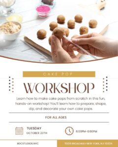 Cake pop Workshop 10/20